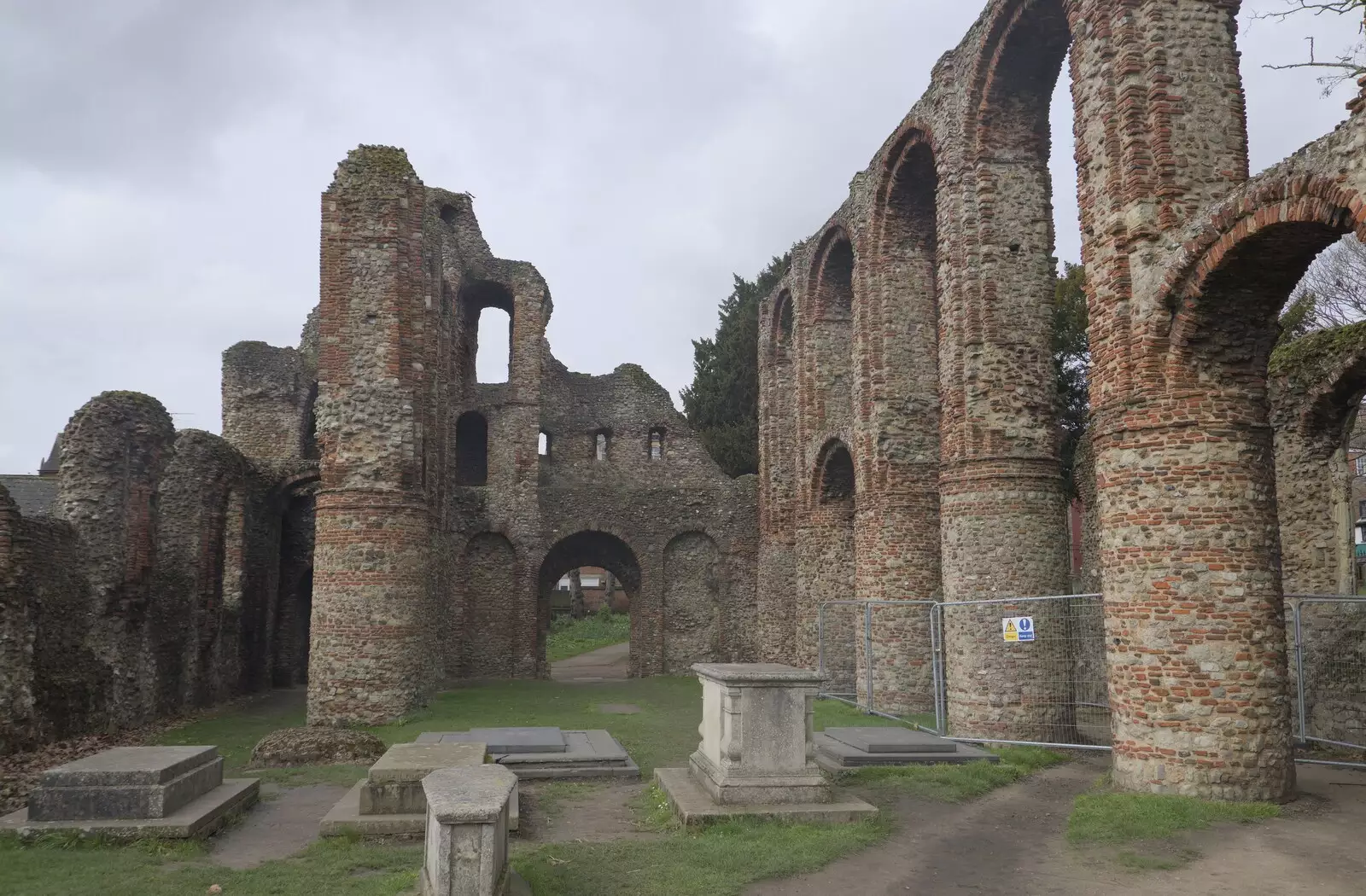 Inside the ruins of St. Botolph's, from A Cricket Quiz, and a Postcard from Colchester, Essex - 25th March 2024