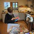 Harry opens more birthday presents, A Return to the Walks, Thornham, Suffolk - 1st April 2024