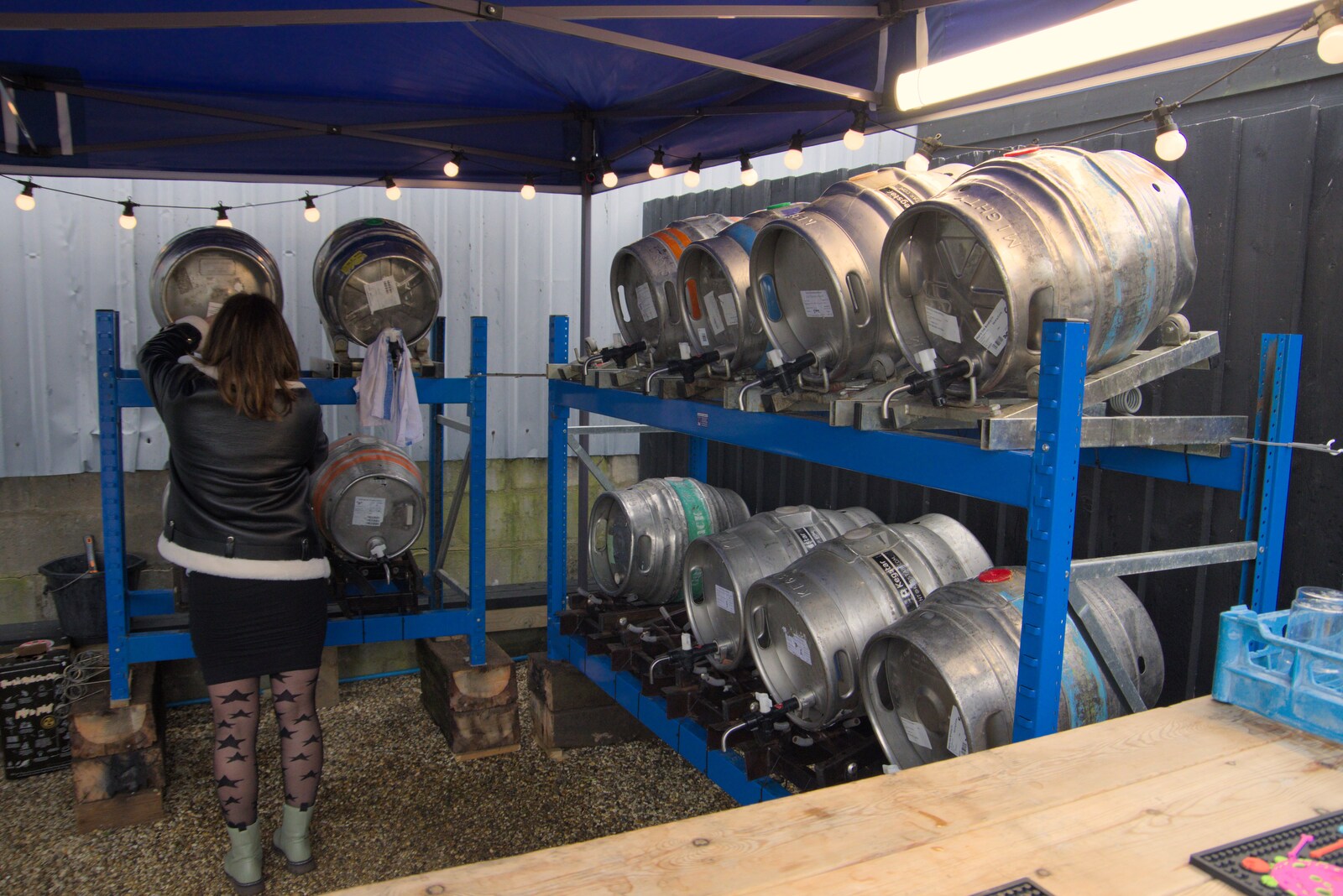 Out in the external beer tent from A Return to the Walks, Thornham, Suffolk - 1st April 2024