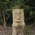 A carved tree trunk, A Return to the Walks, Thornham, Suffolk - 1st April 2024