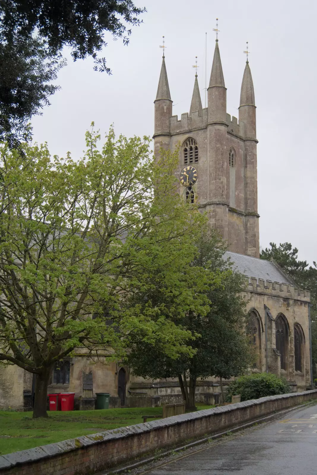 A view of St. Peter's church in Marlborough, from A Postcard from Marlborough and a Walk on the Herepath, Avebury, Wiltshire - 8th April 2024