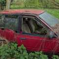 A derelict car in the woods , The Suffolk Youth Wind Orchestra at Snape Maltings, Suffolk - 10th April 2024