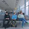 We wait for our plane at the departure gate , A Couple of Days in Dublin, Ireland - 12th April 2024