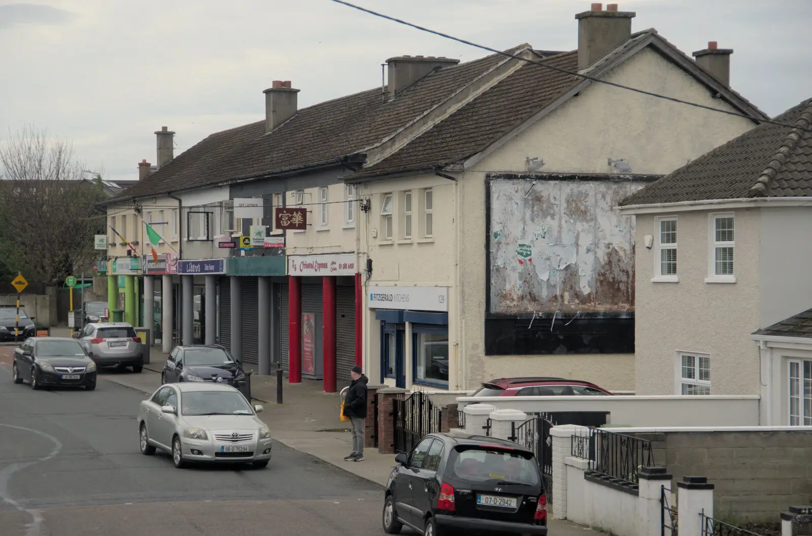 The shops on the end of Monkstown Farm Road, from A Couple of Days in Dublin, Ireland - 12th April 2024