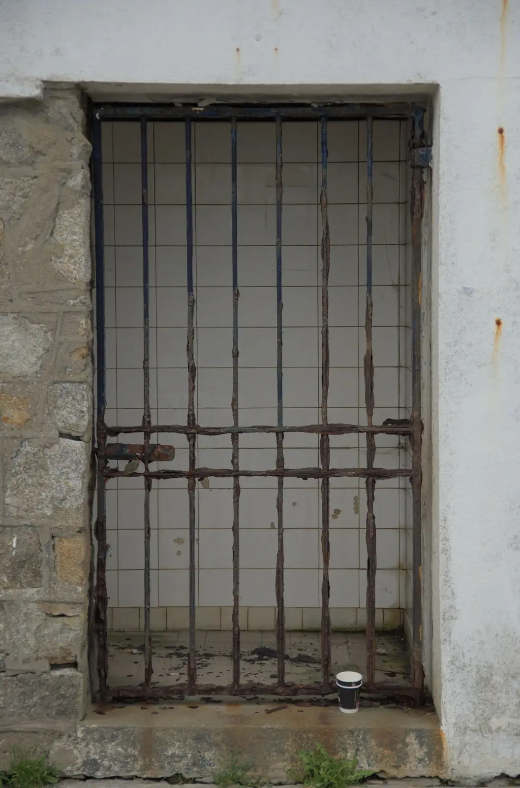 The gate on the East Pier bogs is rusting away, from A Couple of Days in Dublin, Ireland - 12th April 2024