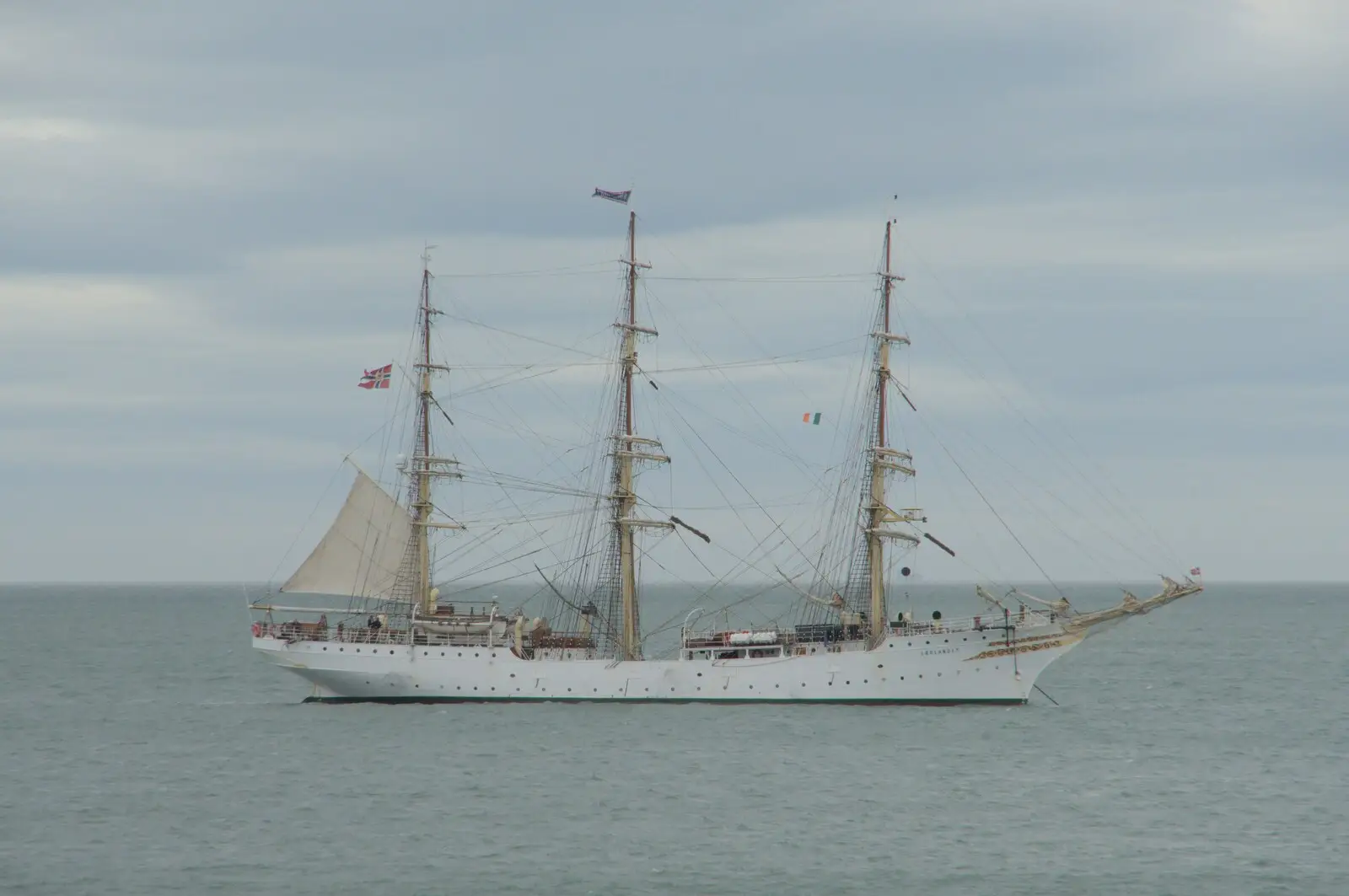 The Norwegian Sørlandet is anchored off the pier, from A Couple of Days in Dublin, Ireland - 12th April 2024