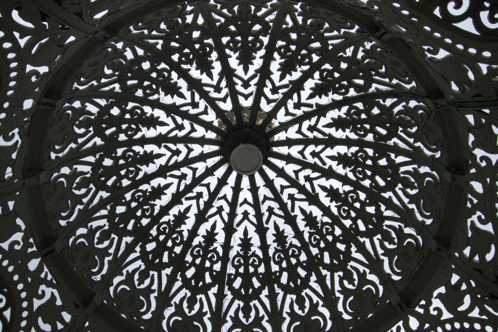 Victorian cast-ironwork on the fountain cover, from A Couple of Days in Dublin, Ireland - 12th April 2024