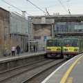 A pair of DART trains at Dun Laoghaire station, A Couple of Days in Dublin, Ireland - 12th April 2024