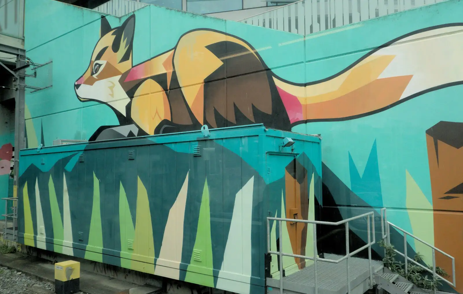 A big painted fox near Grand Canal Dock, from A Couple of Days in Dublin, Ireland - 12th April 2024