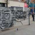 Muhammad Ali street art on Grafton Street, A Couple of Days in Dublin, Ireland - 12th April 2024