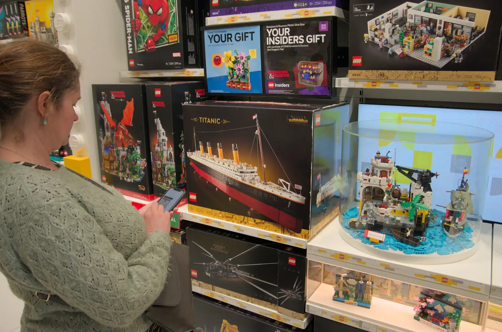 Isobel in the Grafton Street Lego shop, from A Couple of Days in Dublin, Ireland - 12th April 2024