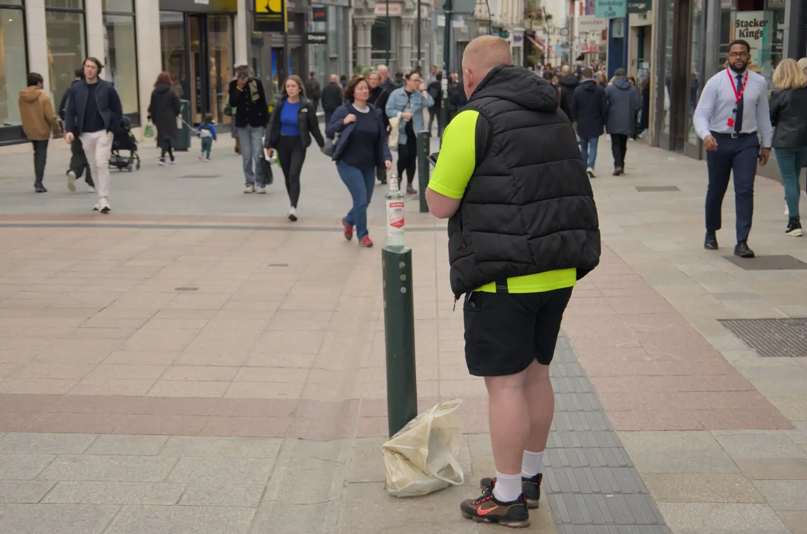 Some dude with a bottle of Smirnoff Ice, from A Couple of Days in Dublin, Ireland - 12th April 2024