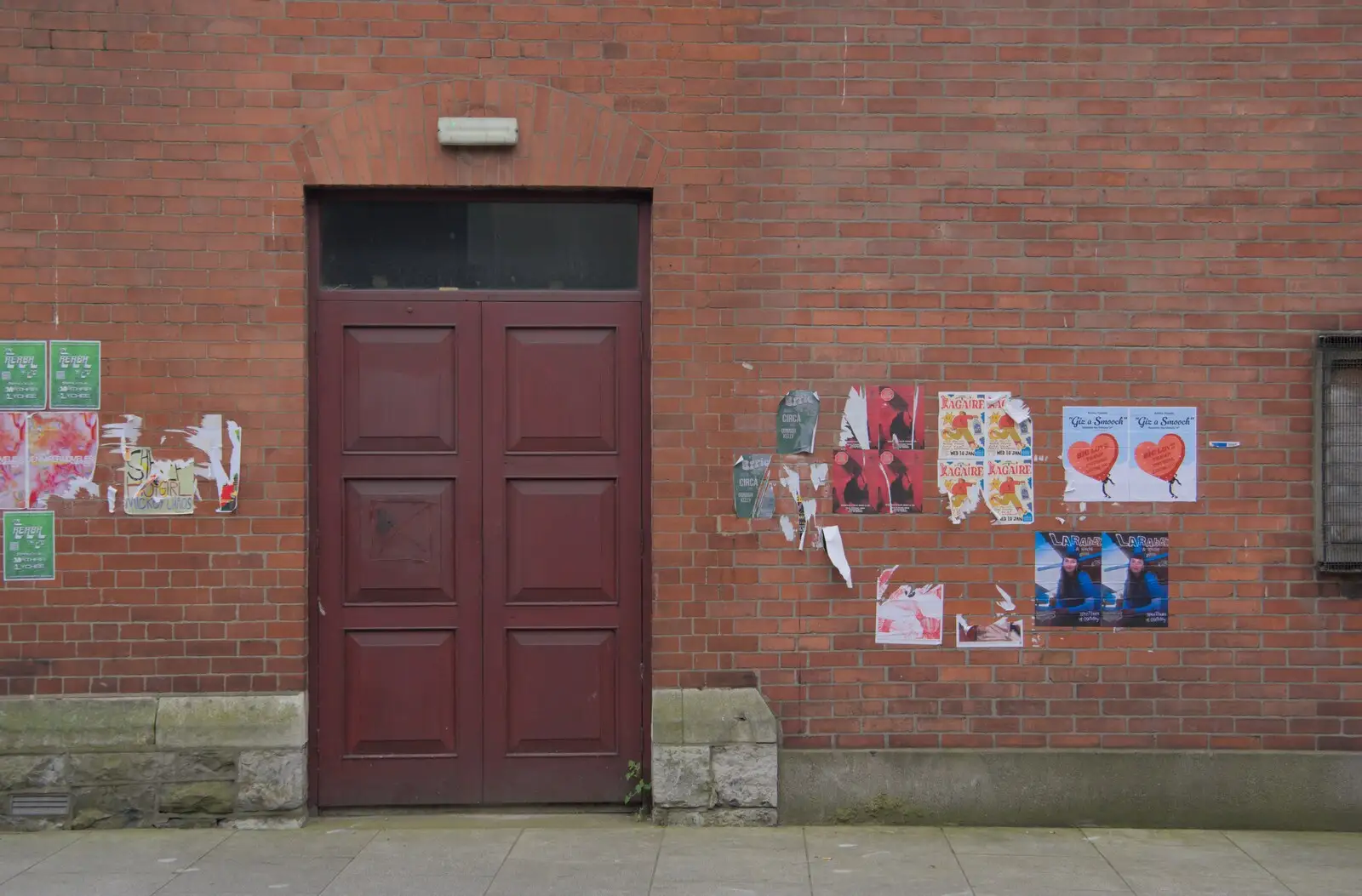 Tattered posters on a brick wall, from A Couple of Days in Dublin, Ireland - 12th April 2024