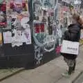 Isobel looks at posters, A Couple of Days in Dublin, Ireland - 12th April 2024