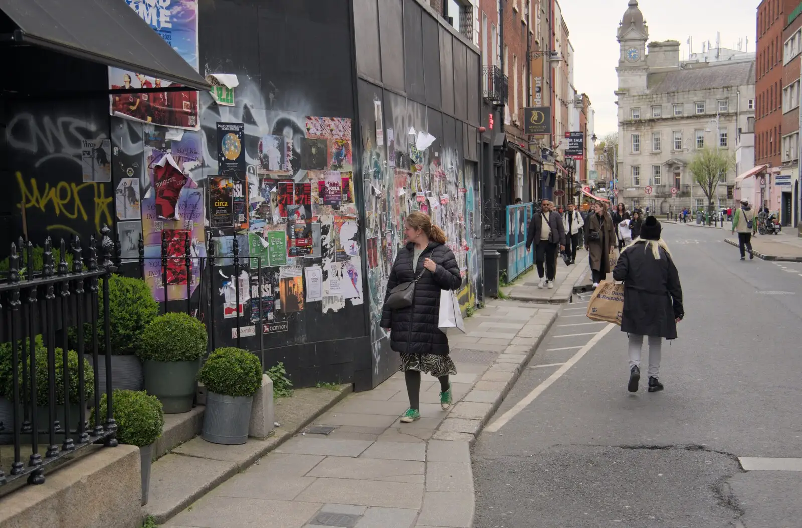 Isobel on a Dublin street, from A Couple of Days in Dublin, Ireland - 12th April 2024