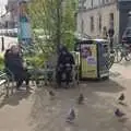 Da Wheeze and Fred sit on some benches, A Couple of Days in Dublin, Ireland - 12th April 2024