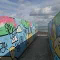 Colourful graffit on the bridge over the DART, A Couple of Days in Dublin, Ireland - 12th April 2024