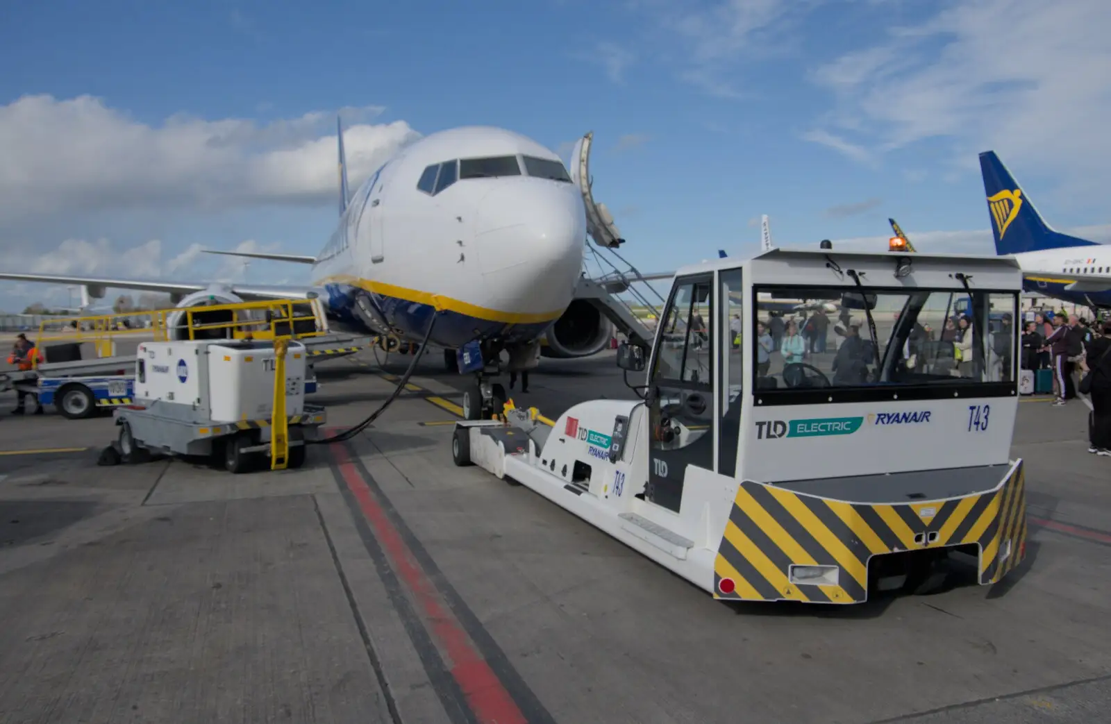 A Ryanair tug waits to do push back, from A Couple of Days in Dublin, Ireland - 12th April 2024