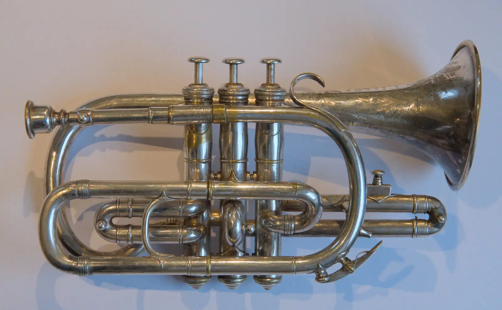 The repaired Boosey cornet, from A Walk to the Crossways Inn, Scole, Norfolk - 21st April 2024