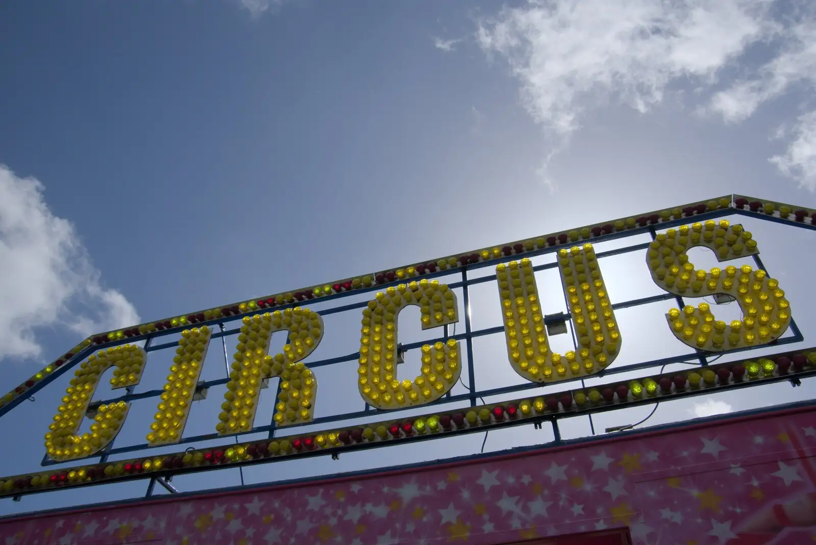 A circus sign above the ticket office, from A Walk to the Crossways Inn, Scole, Norfolk - 21st April 2024