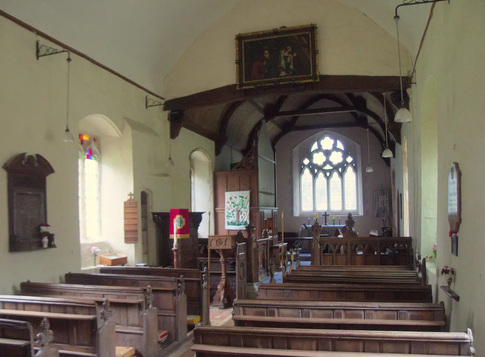 The nave of St. Mary's, from A Postcard From Horham, Suffolk - 27th April 2024