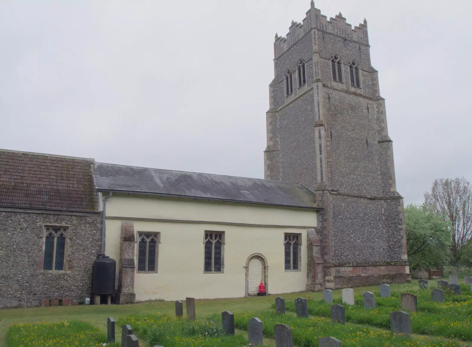 The back of St. Mary's, and its Norman door, from A Postcard From Horham, Suffolk - 27th April 2024