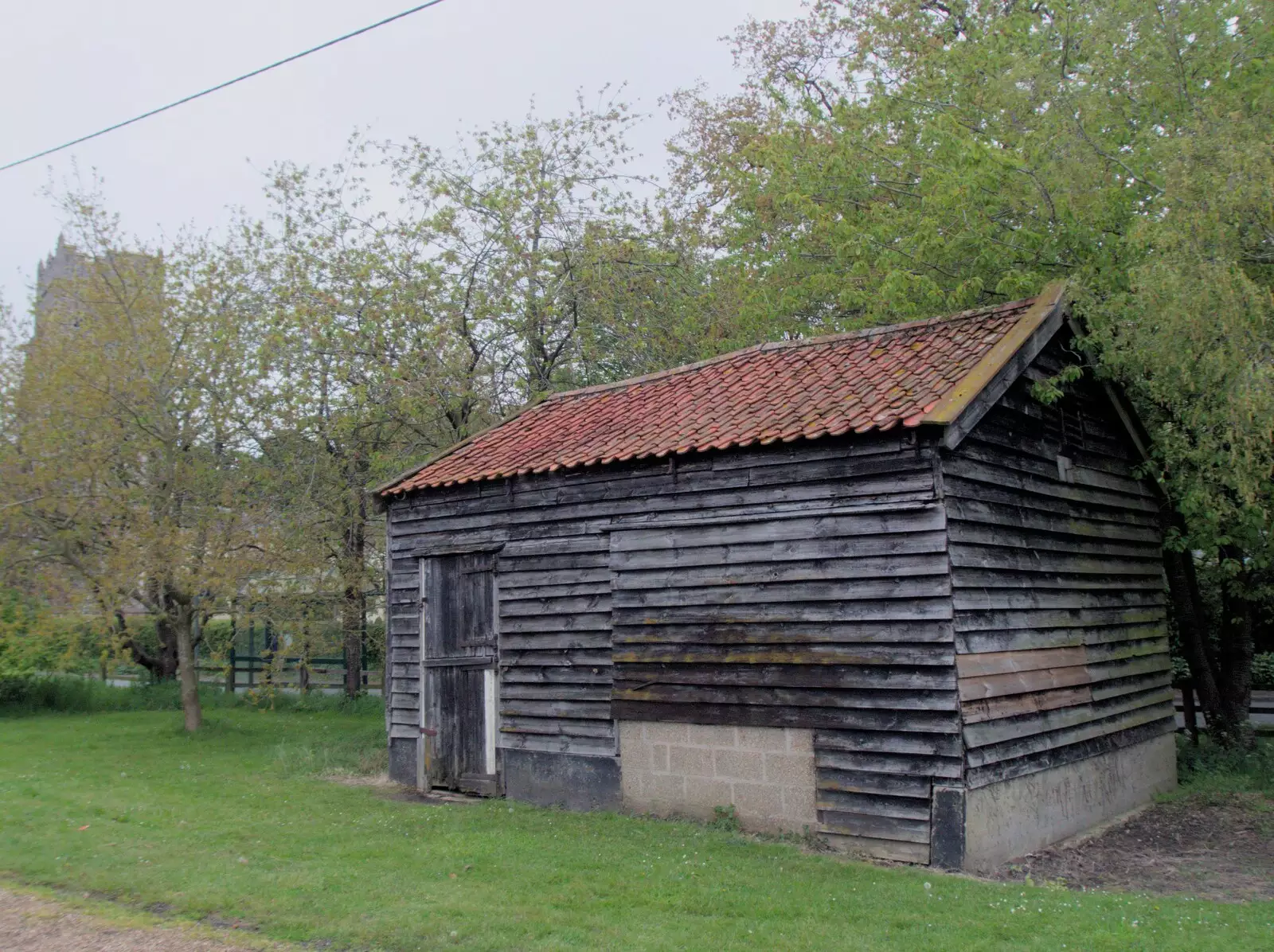 A random shed in the car park, from A Postcard From Horham, Suffolk - 27th April 2024