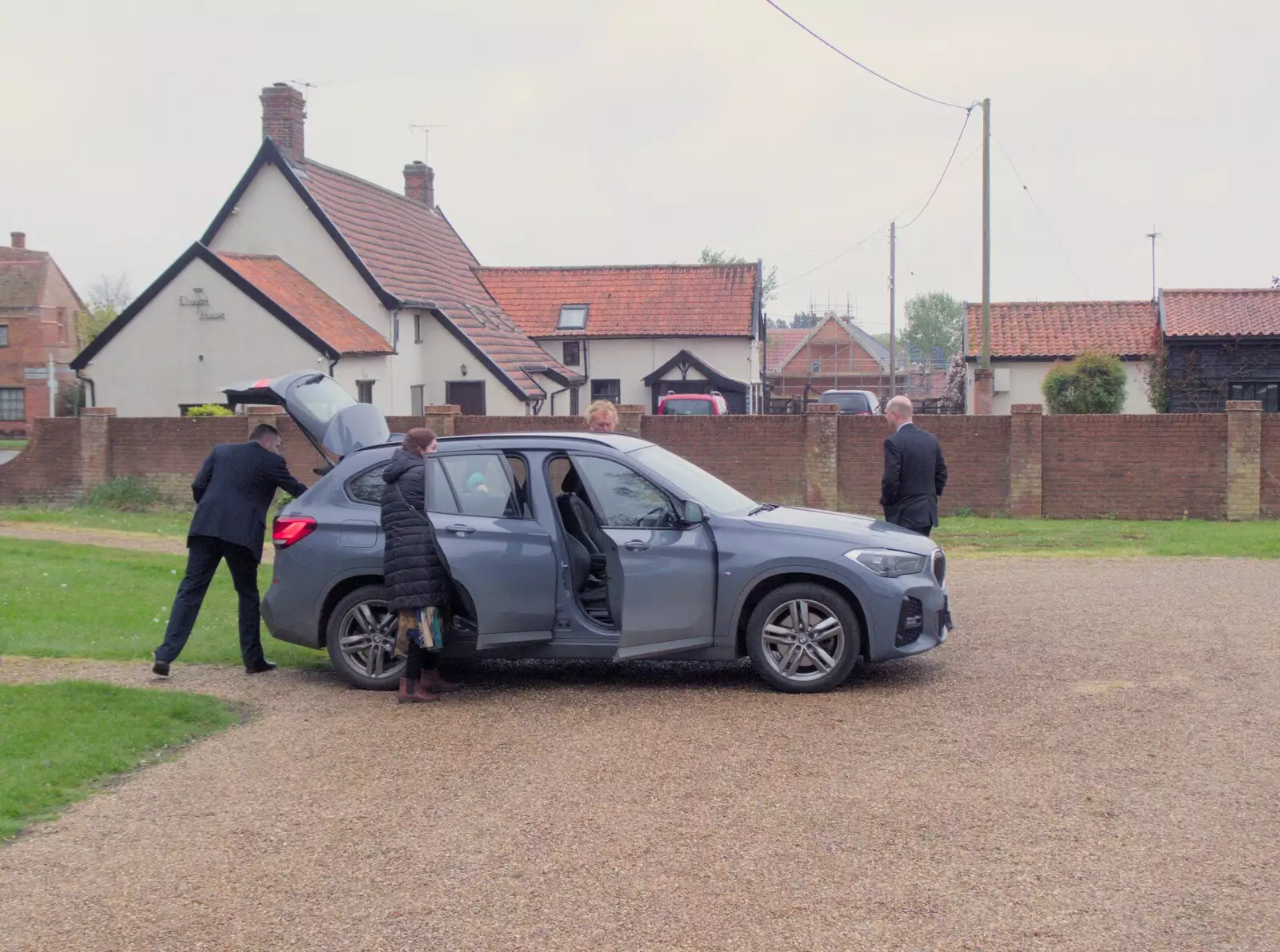 We load up into the Boy Phil's car, from A Postcard From Horham, Suffolk - 27th April 2024