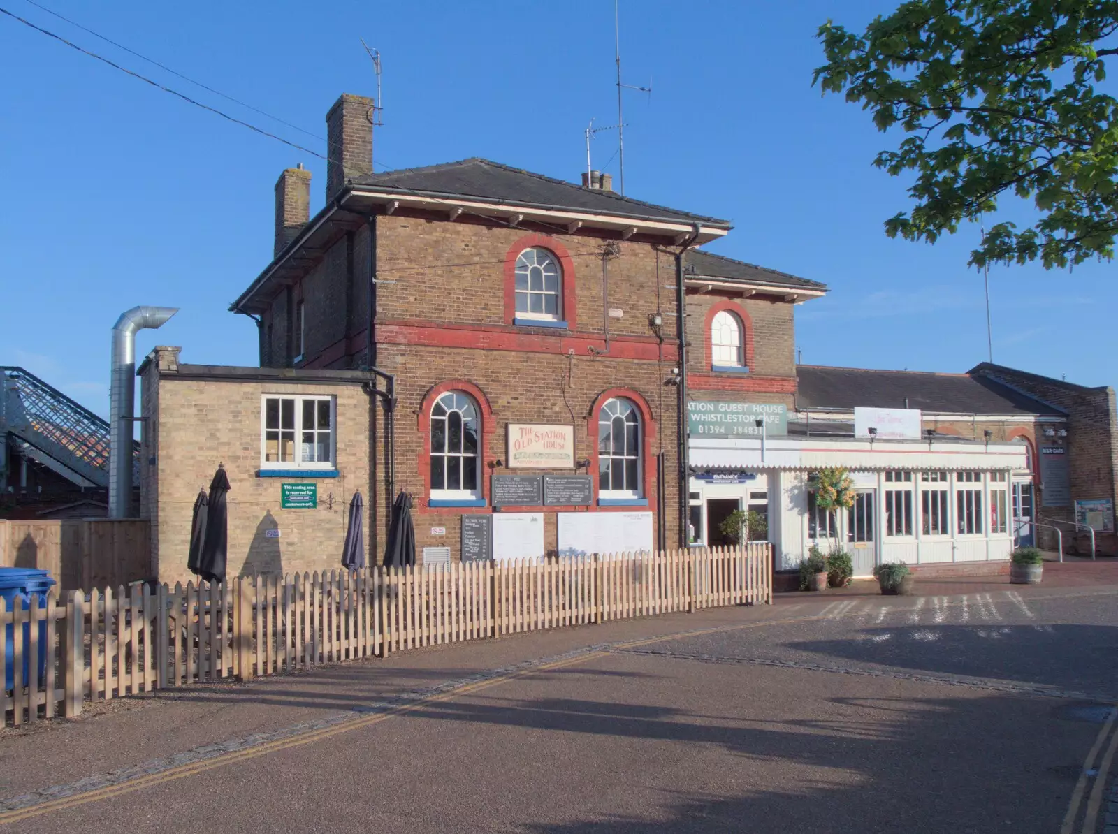 The old station building , from Visible Touch at The Riverside, Woodbridge, Suffolk - 28th April 2024