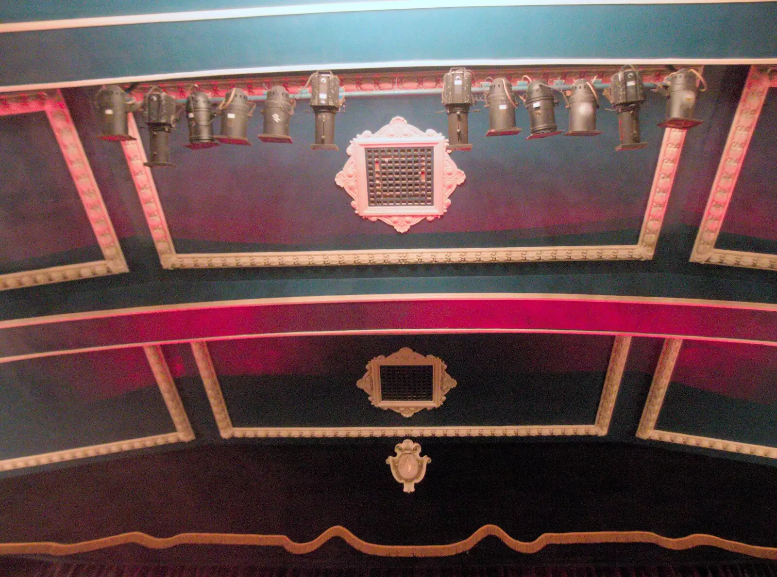 The cinema's ornate ceiling, from Visible Touch at The Riverside, Woodbridge, Suffolk - 28th April 2024