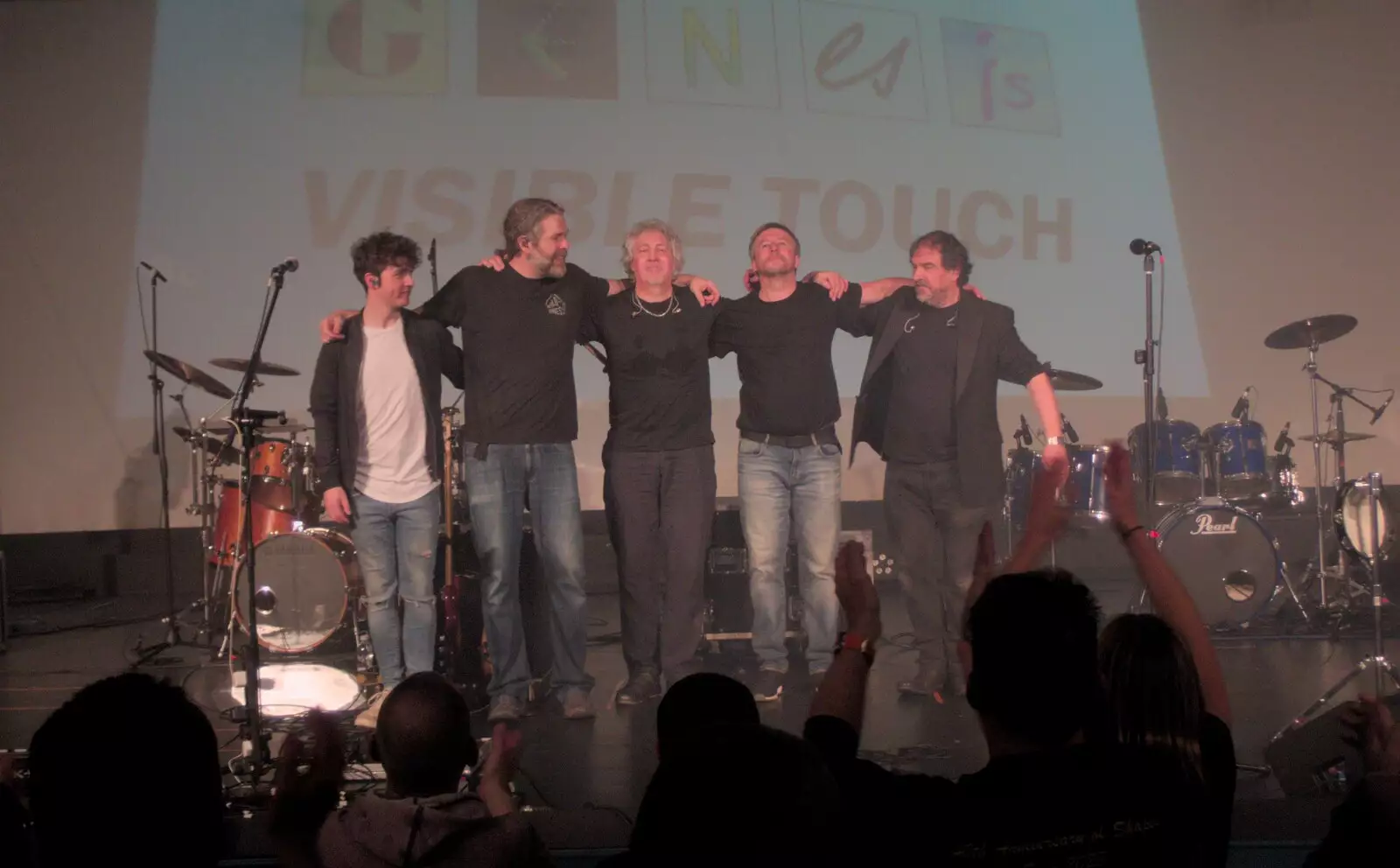 A very Genesis bow at the end of the gig, from Visible Touch at The Riverside, Woodbridge, Suffolk - 28th April 2024