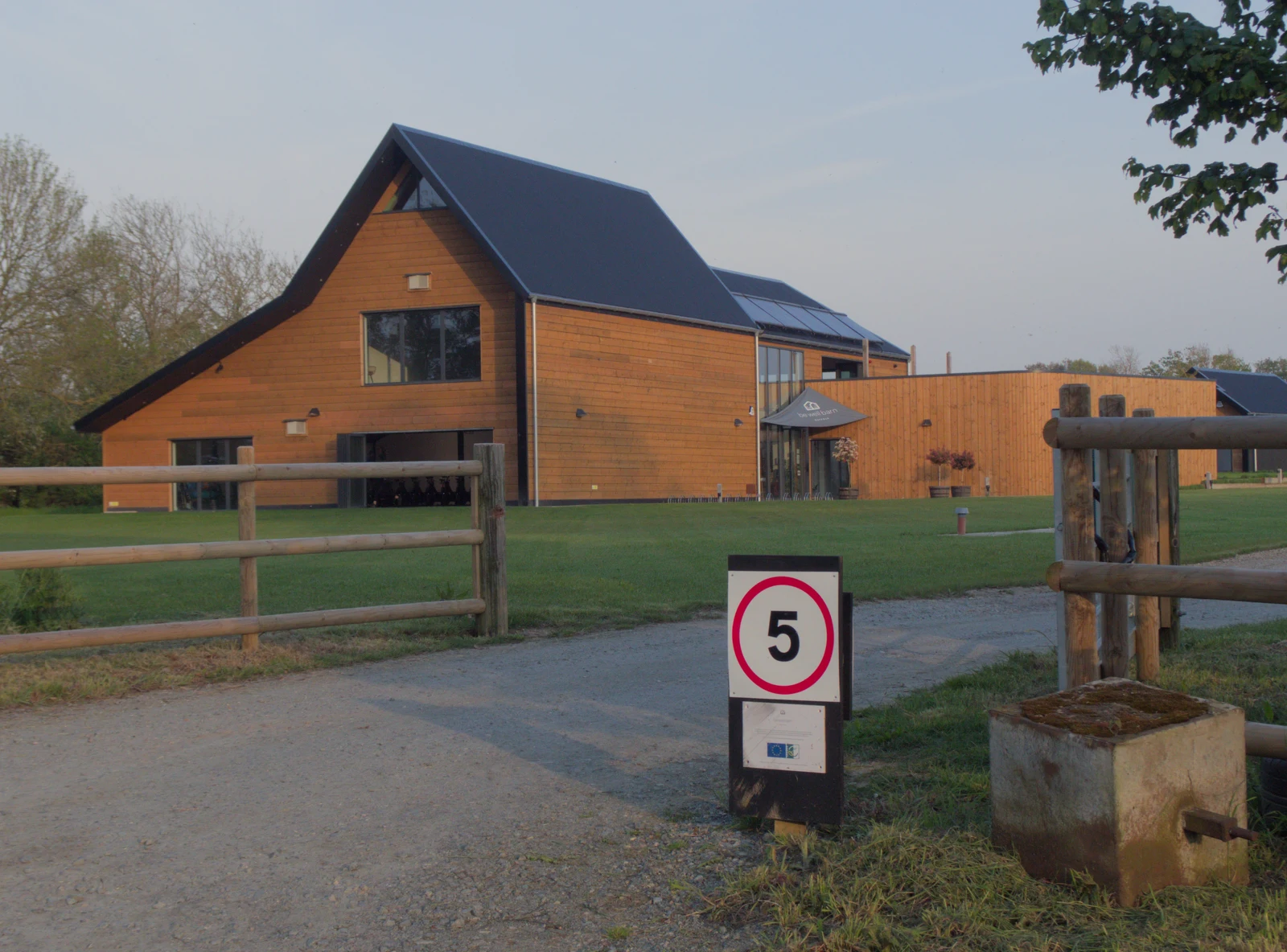 The fancy new 'wellness barn' at Redlingfield, from The BSCC at The Lion, Debenham, Suffolk - 2nd May 2024