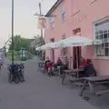 Gaz, Isobel and Phil outside The Lion in Debenham, The BSCC at The Lion, Debenham, Suffolk - 2nd May 2024