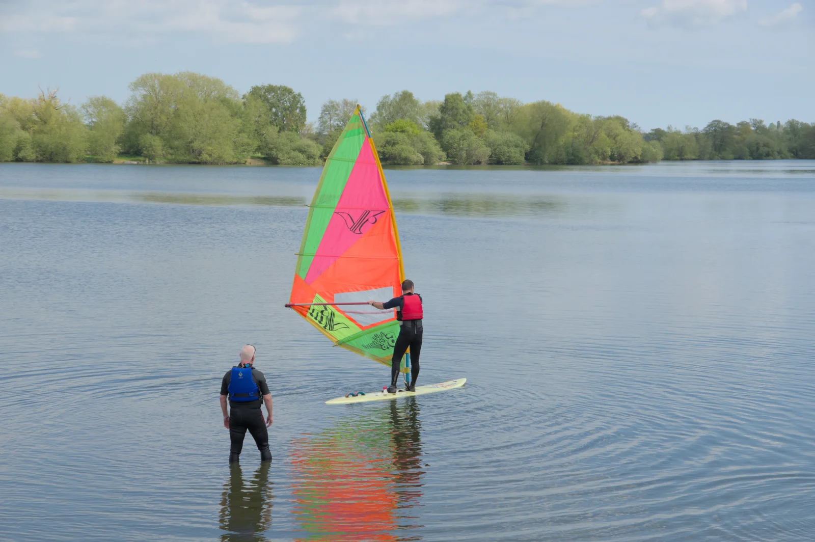 Someone gets a windsurfing lesson, from A May Miscellany and The Harvs at Ampersand, Diss - 9th May 2024