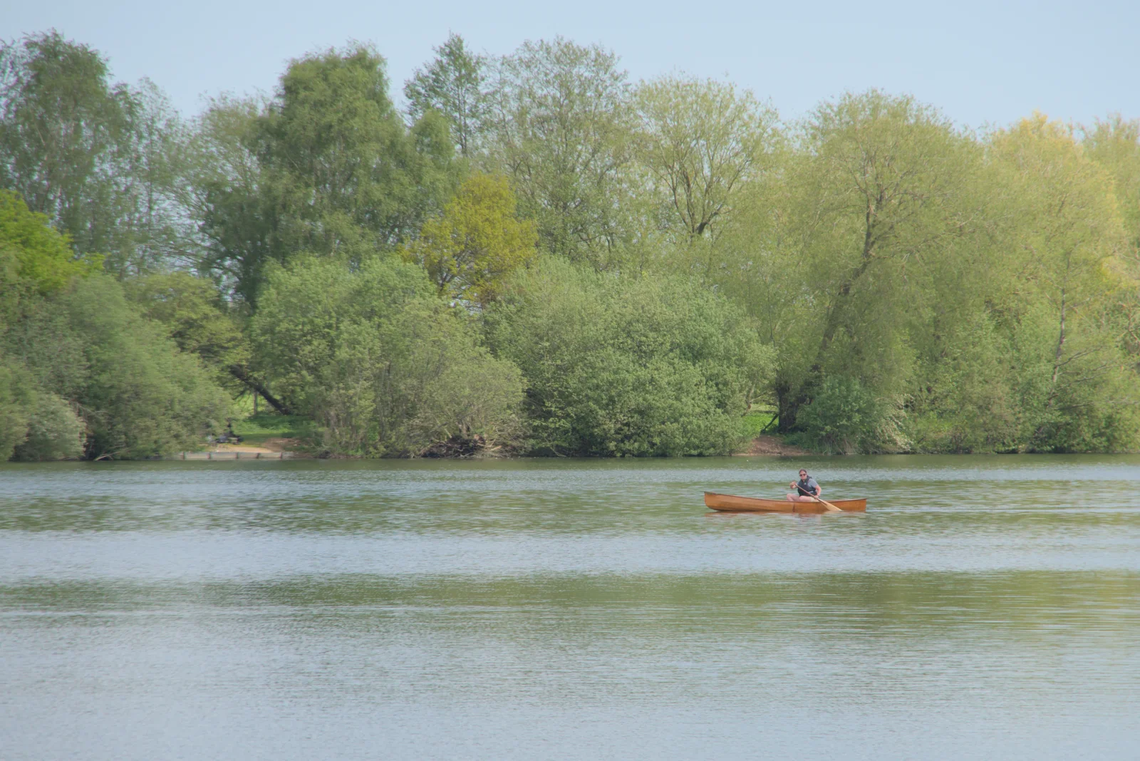 Isobel pootles around in her canoe, from A May Miscellany and The Harvs at Ampersand, Diss - 9th May 2024