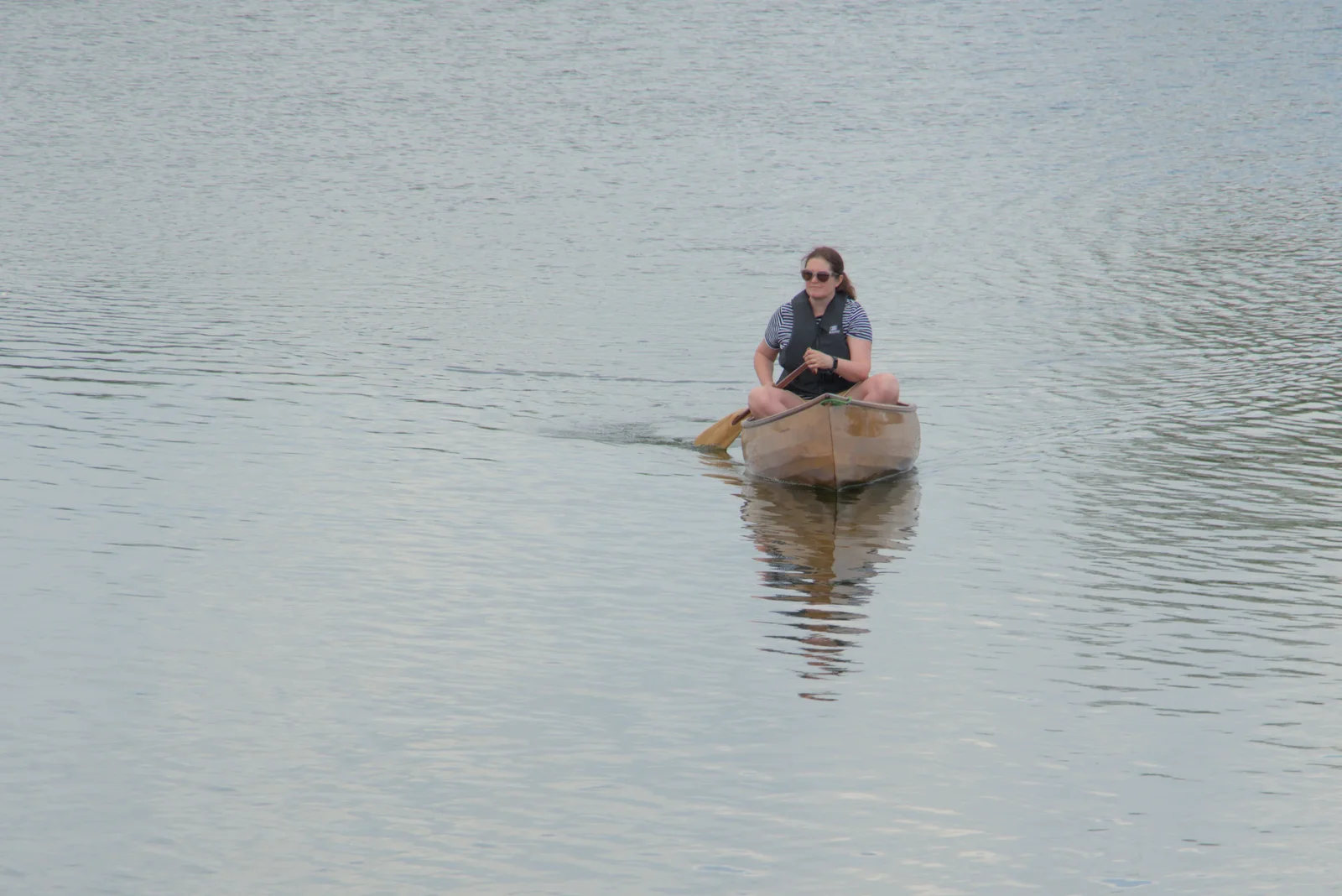 Isobel on the lake, from A May Miscellany and The Harvs at Ampersand, Diss - 9th May 2024