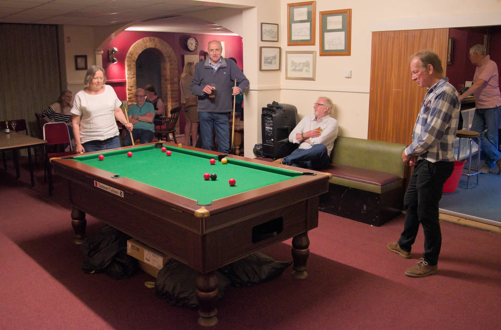 The game is on, from The Northern Lights and a Pool Tournament, Brome, Suffolk - 10th May 2024