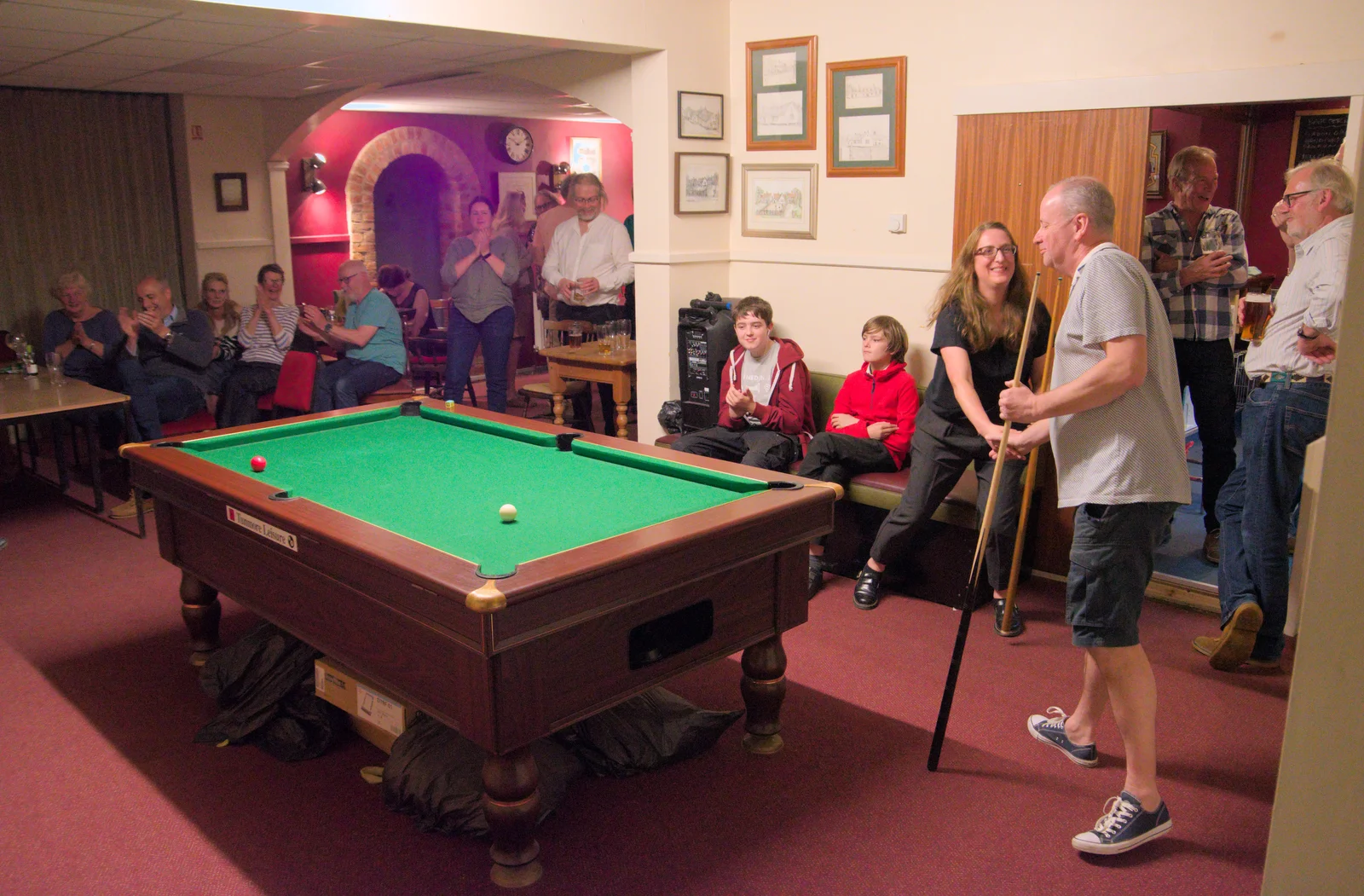 Suey narrowly loses by one ball, from The Northern Lights and a Pool Tournament, Brome, Suffolk - 10th May 2024