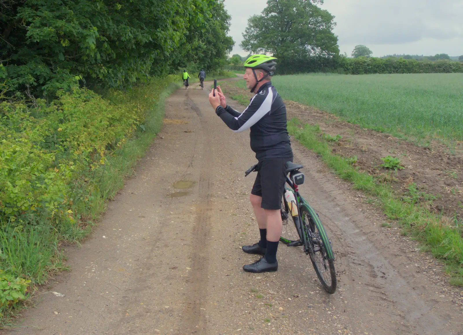 Gaz takes a photo of the unusual building, from The BSCC at The Half Moon, Rushall, Norfolk - 16th May 2024