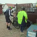 Locking the bikes up at the Half Moon, The BSCC at The Half Moon, Rushall, Norfolk - 16th May 2024