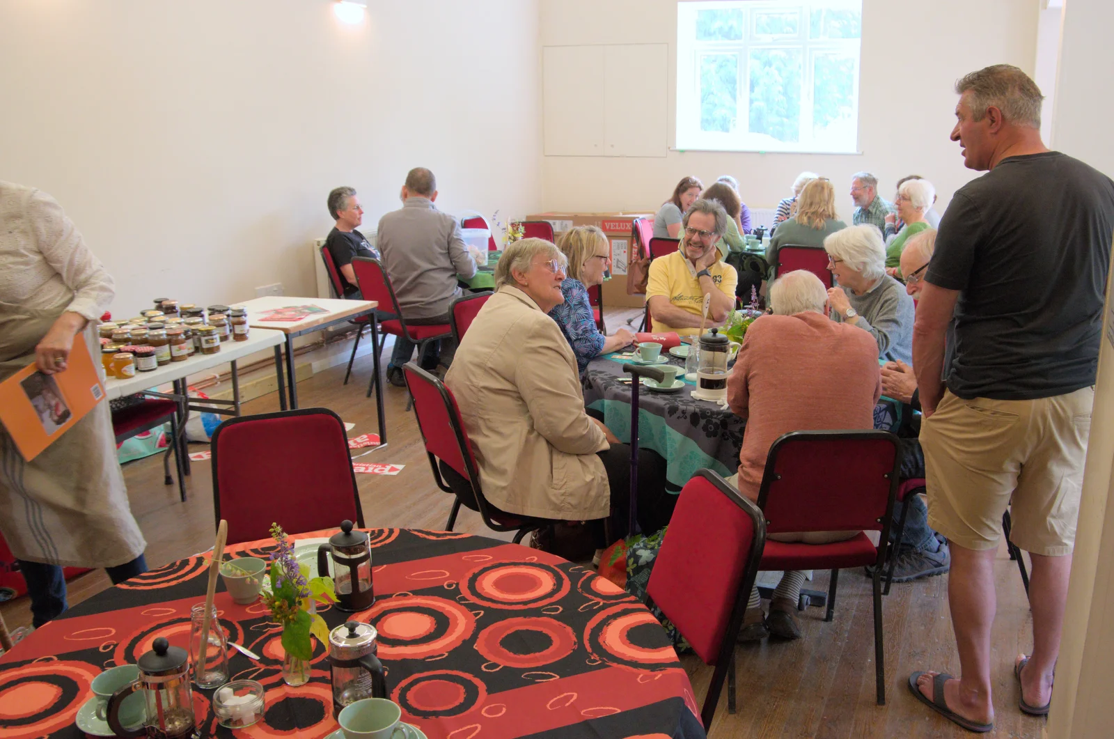 There's quite a crowd inside, from The Village Hall Plant Sale, and a New Dinghy, Weybread, Norfolk - 19th May 2024