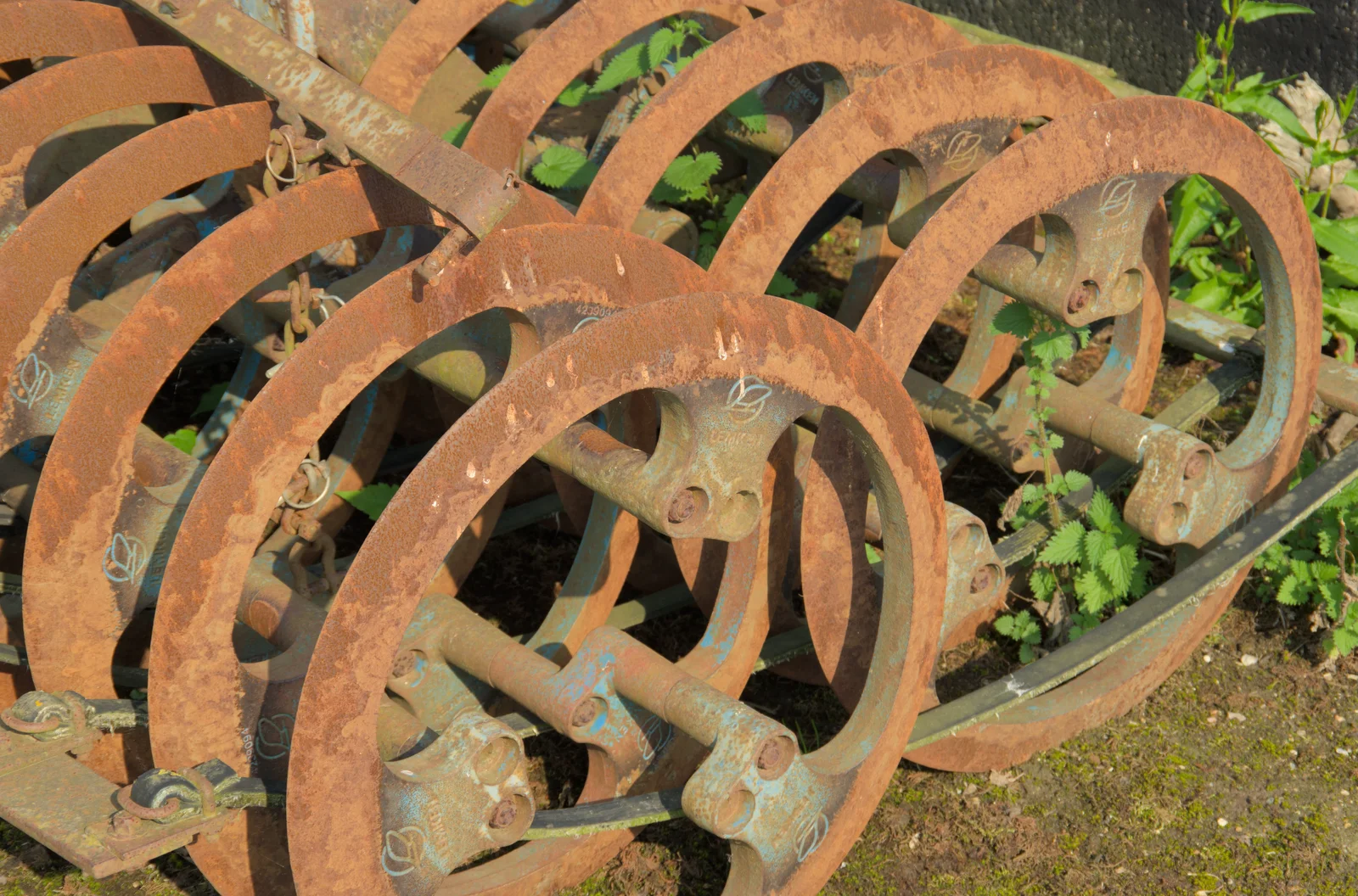 Some sort of disc harrow rusts away, from The Village Hall Plant Sale, and a New Dinghy, Weybread, Norfolk - 19th May 2024