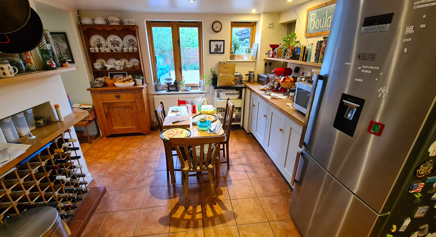 A random wide-angle photo of the kitchen, from A Trip to Beccles, and the BSCC at The Greyhound, Botesdale, Suffolk - 23rd May 2024