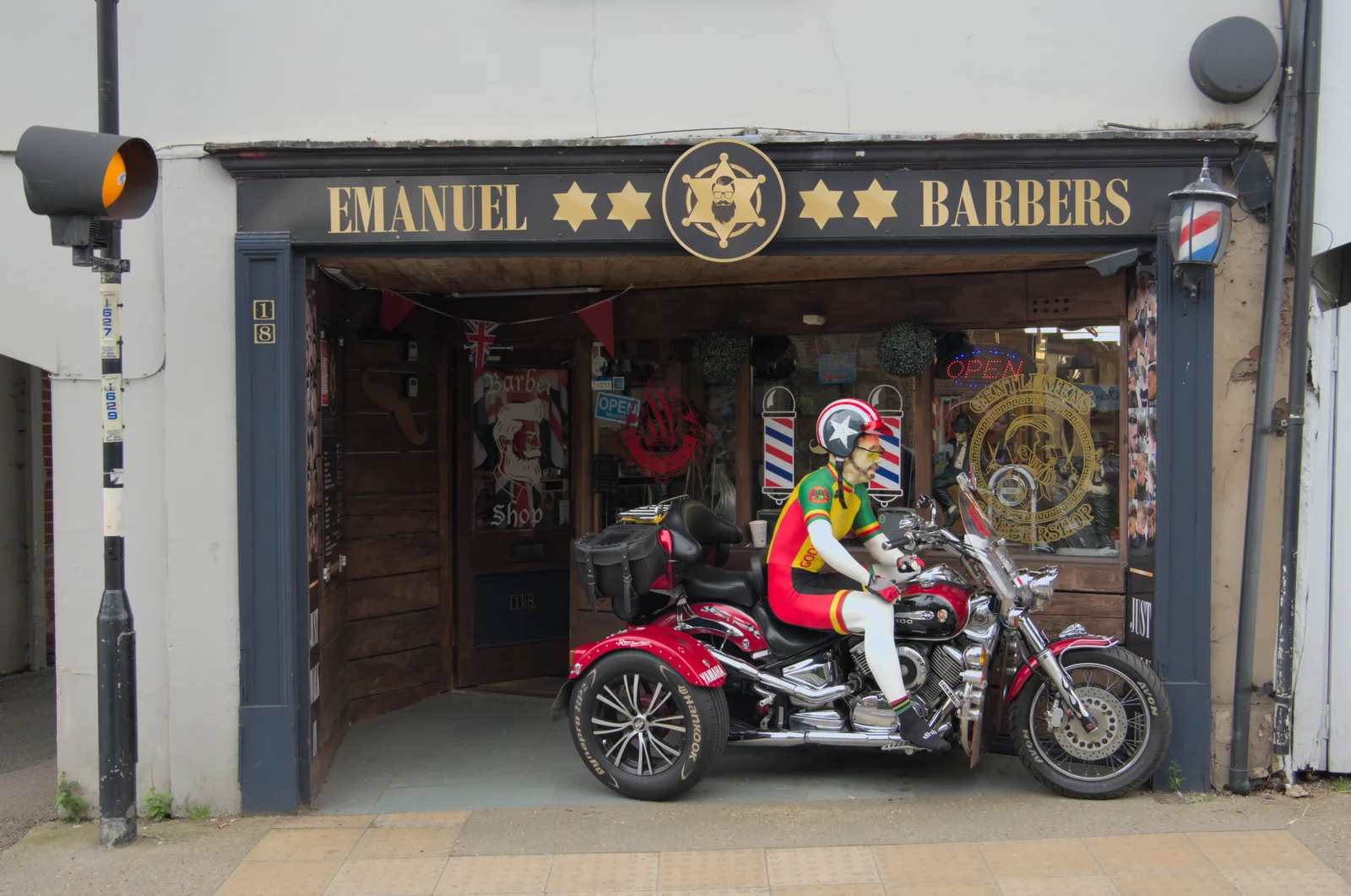 A big motor-tricycle at Emanuel barbers, from A Trip to Beccles, and the BSCC at The Greyhound, Botesdale, Suffolk - 23rd May 2024