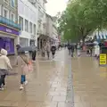 It's raining on Gentlman's Walk in Norwich, Birthday Shopping in the Rain, Norwich - 25th May 2024