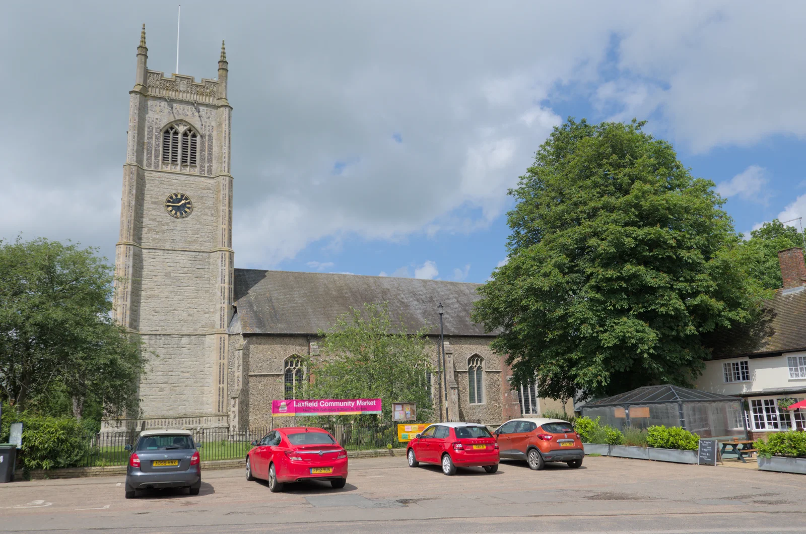 All Saints church in Laxfield, from LowFest at the Low House, Laxfield, Suffolk - 26th May 2024