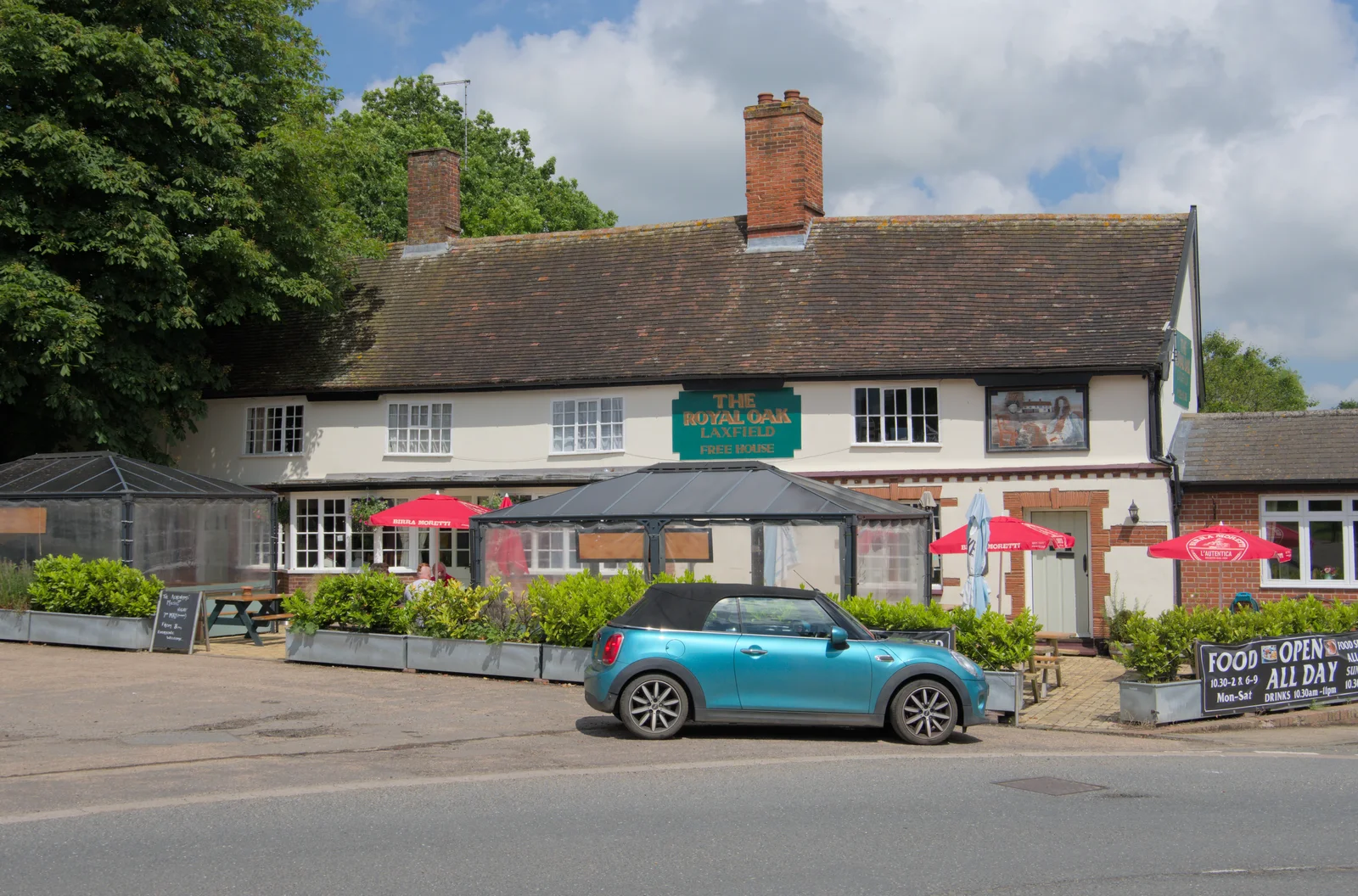 The 'other pub' - the Royal Oak, from LowFest at the Low House, Laxfield, Suffolk - 26th May 2024