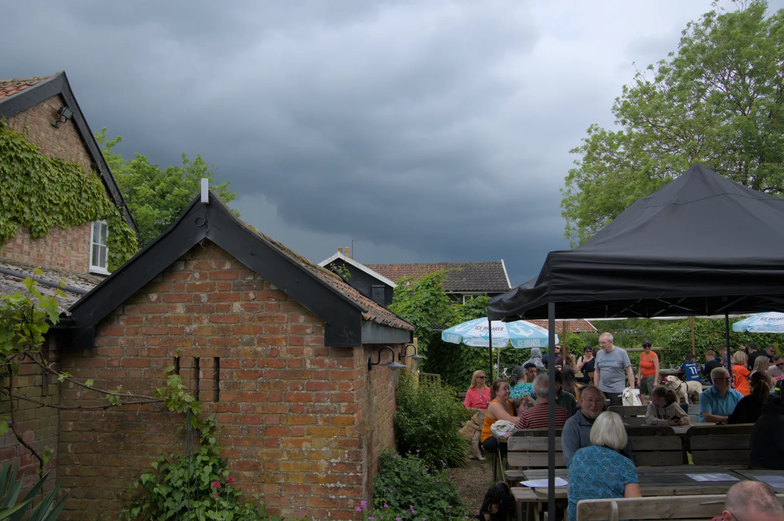 Dark clouds threaten to move in, from LowFest at the Low House, Laxfield, Suffolk - 26th May 2024