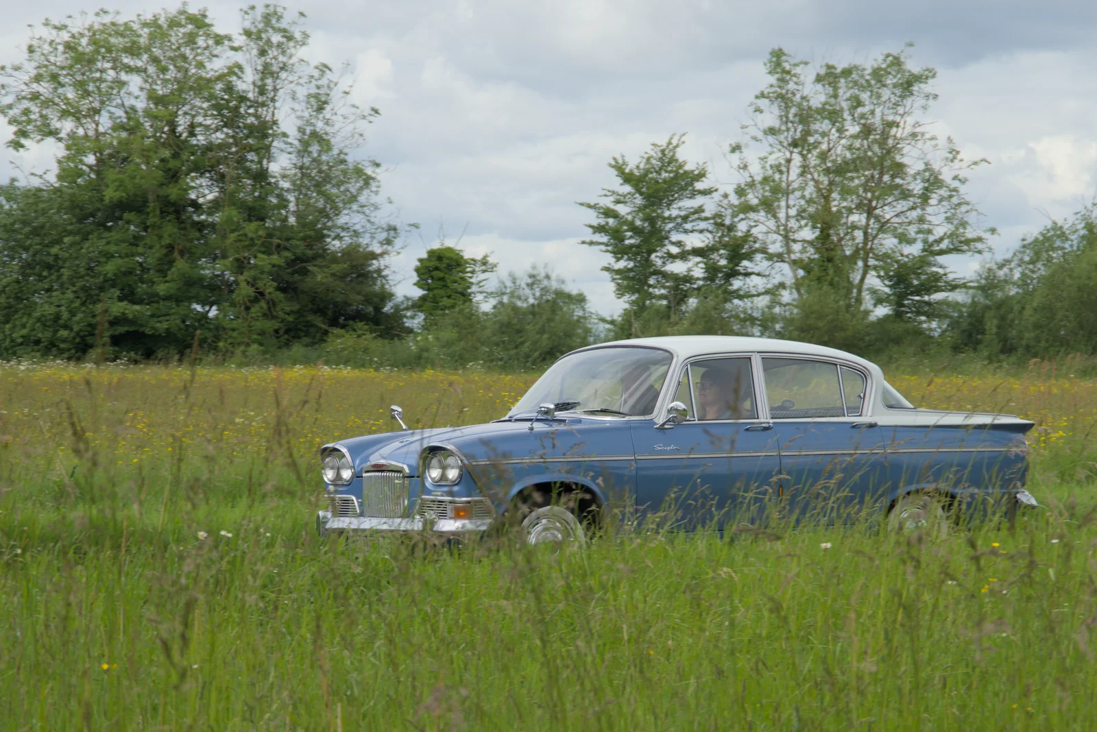 Another classic drives through Saxtead, from Saxtead Mill, Framlingham Gala and Chips on the Beach, Aldeburgh - 27th May 2024