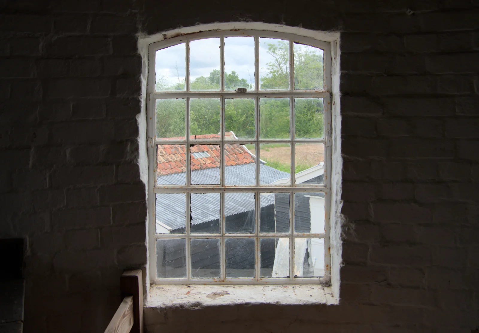 A view out of a windmill window, from Saxtead Mill, Framlingham Gala and Chips on the Beach, Aldeburgh - 27th May 2024